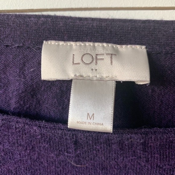 LOFT | purple eggplant colored sweater - Picture 3 of 5
